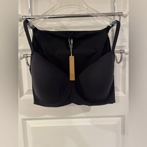 Skims Black Full Back Coverage Contour Underwire Bra Top SZ 40D